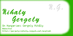 mihaly gergely business card