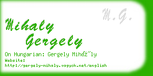 mihaly gergely business card
